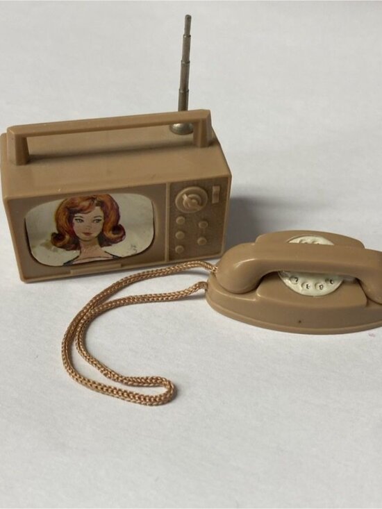 Mattel Other - Barbie Brown Princess Phone & Portable TV Skipper Vintage 1960’s LOT 2 READ